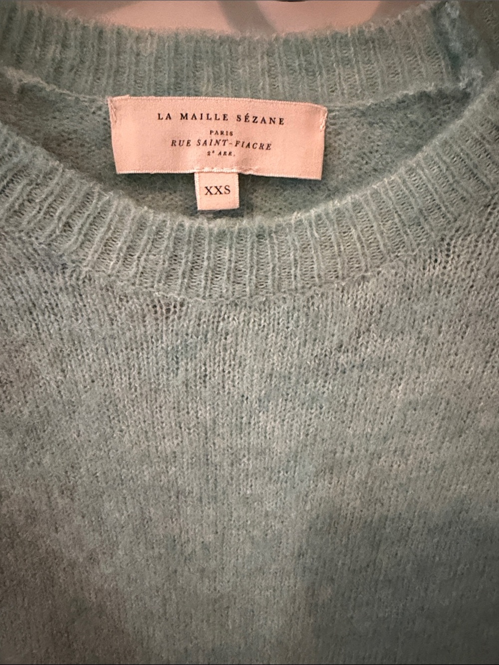 Sézane Soft Mint Knit Sweater - XXS